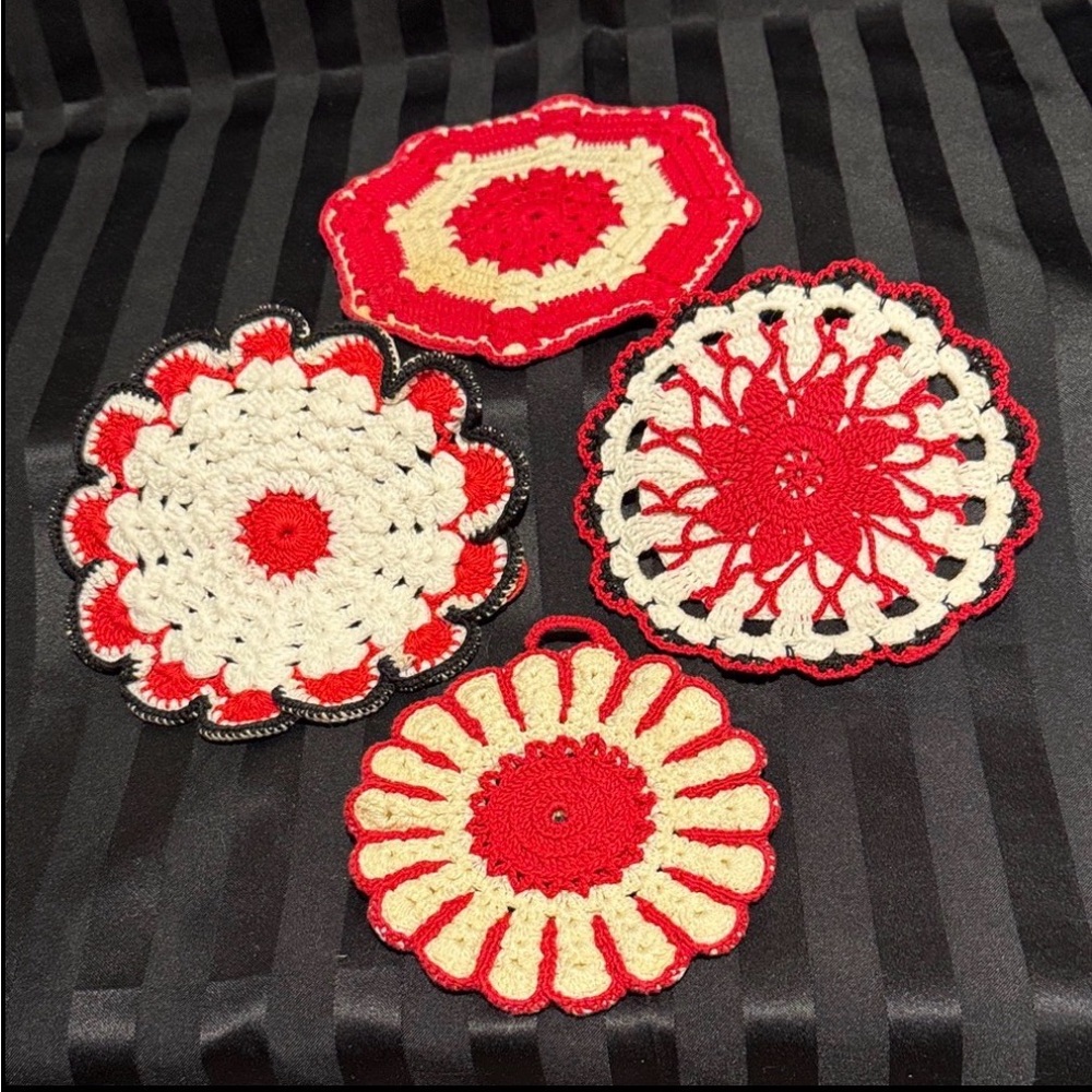 Vintage Handmade Crochet Doilies and Wall Decor